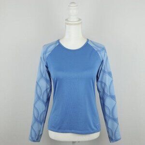 Patagonia Women's Small Blue Crewneck Quick Dry Activewear Long Sleeve Tee